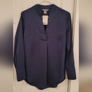H&M blouse small/med dark blue